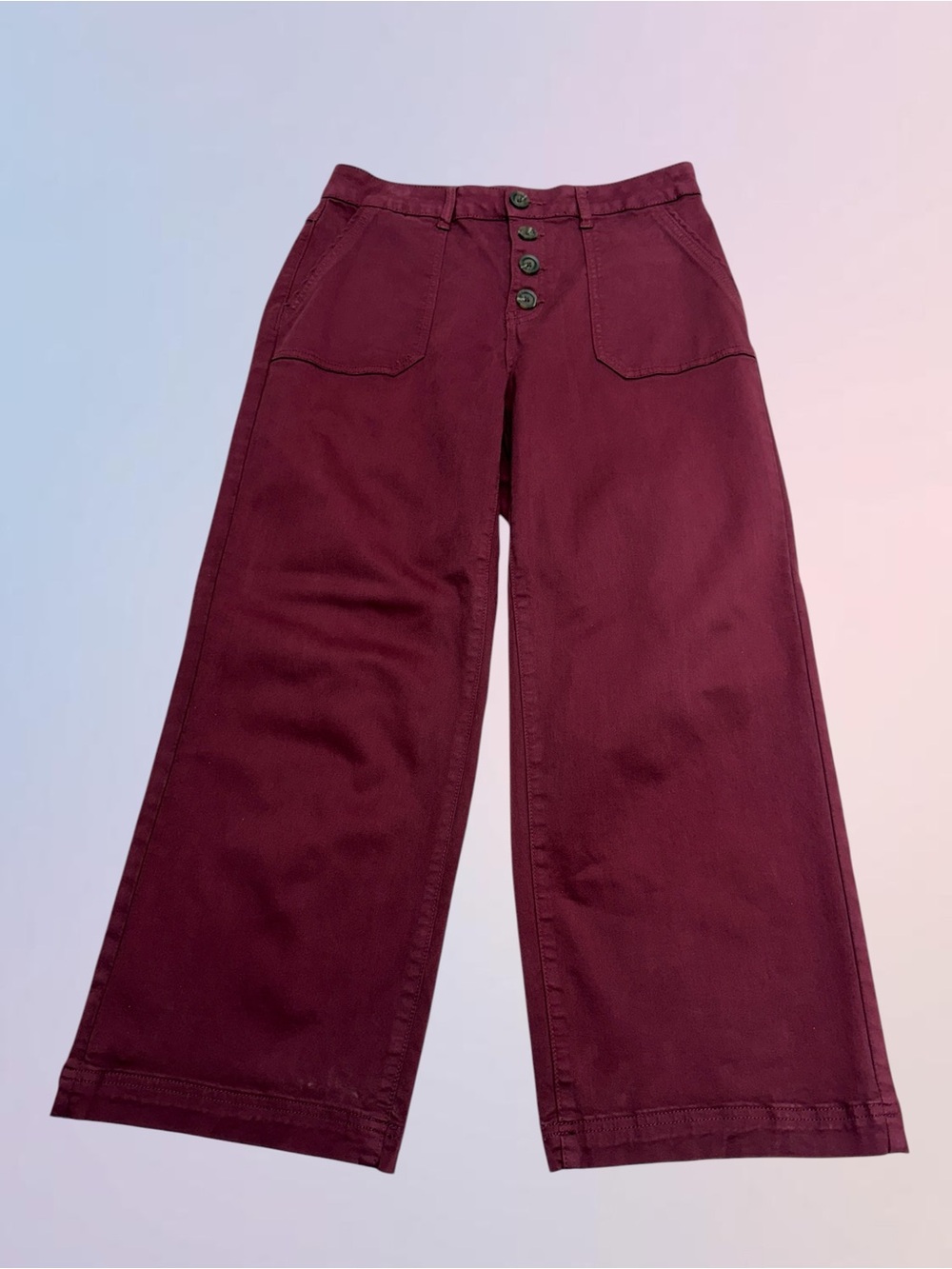 TRIBAL JEANS Women’s 8 Burgundy Button Fly Jeans
